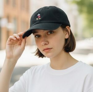 Disney Official Mickey Mouse Black Cotton Hat